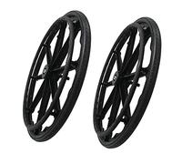 Rueda trasera para silla de ruedas de 24", accesorio manual para silla de ruedas, rueda grande de repuesto sólida, negra (1 par)