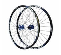 Rueda Trasera Y Delantera De BTT 26" 27,5" 29" Juego De Ruedas De Freno De Disco De Aluminio 9 * 100/10 * 135mm QR, Llanta De Doble Capa, Casete De 7-12 Velocidades(Blauw,27.5")