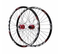 Rueda Trasera Y Delantera De BTT 26" 27,5" 29" Juego De Ruedas De Freno De Disco De Aluminio 9 * 100/10 * 135mm QR, Llanta De Doble Capa, Casete De 7-12 Velocidades(Rot,26")