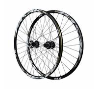 Rueda Trasera Y Delantera De BTT 26" 27,5" 29" Juego De Ruedas De Freno De Disco De Aluminio 9 * 100/10 * 135mm QR, Llanta De Doble Capa, Casete De 7-12 Velocidades(Black Gray,27.5")