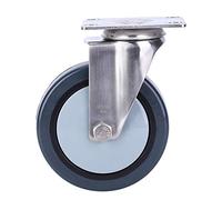 Rueda Universal 2.5 pulgadas, Poliuretano Resistente con Base y Placa Giratoria - Silenciosa y Duradera para Carros y Carretillas en Logística