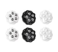 Rueda Universal de bola silenciosa tipo autoadhesiva, 200Kg, 5 cuentas, ruedas for muebles, rueda de acero inoxidable, rotación de 360 °, 4 Uds.(Black nylon)