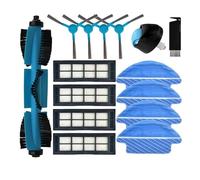 Rueda Universal De Trapo For Fregona Con Filtro De Cepillo Lateral Principal, Compatible Con Cecotec, Compatible Con Conga, Piezas De Robot Aspirador 3090(Set A)