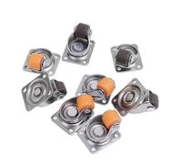 Rueda universal for muebles con polea de rotación de 360° de goma suave(Brown,16PCS)