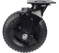 Ruedas, 1 pieza, resistente, de 8 pulgadas, neumáticas, de goma, con freno lateral, for equipaje de hotel