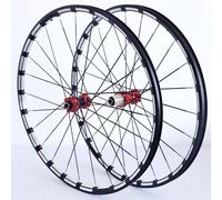 Ruedas 26" 27.5" 29" Juego de ruedas Freno de disco QR 7 8 9 10 11 Velocidades Cassette Cojinetes Bujes Bicicletas de montaña Juego de ruedas de aluminio Llantas delanteras y traseras (Buje rojo 27.5