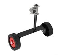 Ruedas ajustables para desbrozadora, juego de ruedas de metal y plástico para distribución de peso, 12,3 cm de diámetro, compatible con mangos de 26 a 28 mm, para jardinería (26)