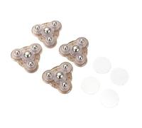 Ruedas autoadhesivas, 4 Pack Self Adhesive Caster Wheels 200kg Load(4 Transparent Steel)