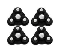 Ruedas autoadhesivas, 4 Pack Self Adhesive Caster Wheels 200kg Load(4pc Black Nylon)