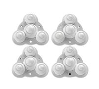 Ruedas autoadhesivas, 4 Pack Self Adhesive Caster Wheels 200kg Load(4pc White Nylon)