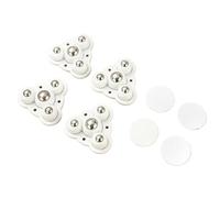 Ruedas autoadhesivas, 4 Pack Self Adhesive Caster Wheels 200kg Load(4pc White Steel)