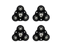 Ruedas autoadhesivas, Self Adhesive Caster Wheels 4 Pcs Rotating Black And White(E Black Steel)