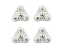 Ruedas autoadhesivas, Self Adhesive Caster Wheels 4 Pcs Rotating Black And White(E White Steel)
