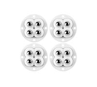 Ruedas autoadhesivas, Self Adhesive Caster Wheels 4 Pcs Rotating Black And White(F White Steel)