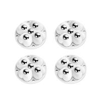 Ruedas autoadhesivas, Self Adhesive Caster Wheels 4 Pcs Rotating Black And White(G White Steel)
