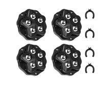 Ruedas autoadhesivas, Self Adhesive Caster Wheels 4 Pcs Rotating Black And White(M Black Steel)