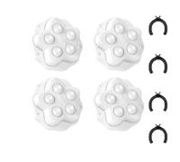 Ruedas autoadhesivas, Self Adhesive Caster Wheels 4 Pcs Rotating Black And White(M White Nylon)