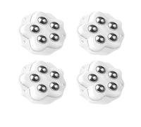 Ruedas autoadhesivas, Self Adhesive Caster Wheels Pack of 4 Black and White .8cm(White steel ball)