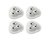 Ruedas autoadhesivas, Self-Adhesive Casters 4 Pack Black,1-4 Beads 20-200Kg(C white)