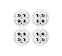 Ruedas autoadhesivas, Self-Adhesive Casters 4 Pack Black,1-4 Beads 20-200Kg(D white)