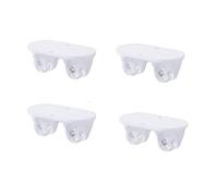 Ruedas autoadhesivas, Self Adhesive Casters 4 Pack Black White .5x2x1.5 cm(White)