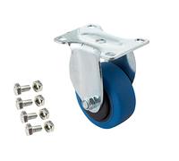 Ruedas azules resistentes con rodamientos de bolas dobles, 16 ruedas duraderas con placa de tornillo para una protección suave del suelo y un funcionamiento silencioso para muebles y armarios