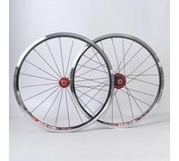Ruedas BMX Plegables 451 406 con Freno En V Y Bujes de Rodamiento de Liberación Rápida Compatibles con Cassette de 11 Velocidades Llantas Delanteras Y Traseras de 20 Pulgadas (Rojas 451)