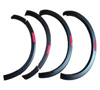 Ruedas Coche para Nissan para NAVARA NP300 Guardabarros Embellecedor De Arco Rueda Color Placa Plateada 1 Juego Accesorios Coche Parte Bengalas Estilo con Rojo(Red Plate 1 Set)