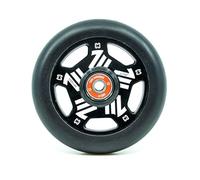 Ruedas CORE Vent para patinete de acrobacia - 110 mm con radios, rueda ultra ligera con rodamientos ABEC 9 de aleación (Ruedas de repuesto para patinete Pro) - Negro