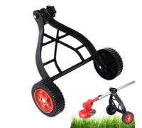 Ruedas De Apoyo Para Desbrozadora, Ruedas De Soporte Ajustables Para Cortacésped, 13.39 * 13.78in, ABS, Nilón, Negro, Estructura Triangular, Ajuste Libre De La Altura Y Del Ángulo