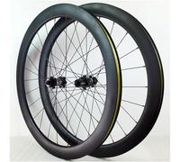 Ruedas De Bicicleta Carretera Fibra Carbono 700C, Bloqueo Central Eje Pasante Freno Disco De 38Mm/50Mm Rodamientos Sellados Cubo De Ruedas De Carretera 1720G for 7-12 Velocidades,Thru axle,50mm