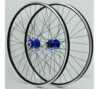 Ruedas de bicicleta de montaña con freno de disco, juego de ruedas con freno en V, 26, 27,5 y 29 pulgadas, bujes con cojinetes de cassette, llanta de aleación de aluminio de alta resistencia (buje azu