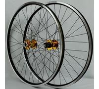Ruedas de bicicleta de montaña con freno de disco y freno en V, juego de ruedas de 26, 27,5 y 29 pulgadas, bujes de cojinetes de cassette, llanta de aleación de aluminio de alta resistencia (buje dora