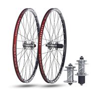 Ruedas De Bicicleta MTB 24/26/27.5/29" Aleación De Aluminio Llanta 32 Radios Eje Pasante Delantera: 12/15X100 Mm Trasera: 12X142 Mm Ruedas Freno De Disco Buje For 7-11s(Silver A,27.5''_TA 100*12MM)