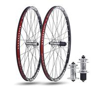 Ruedas De Bicicleta MTB 24/26/27.5/29" Aleación De Aluminio Llanta 32 Radios Eje Pasante Delantera: 12/15X100 Mm Trasera: 12X142 Mm Ruedas Freno De Disco Buje For 7-11s(Silver,29''_TA 100*12MM)