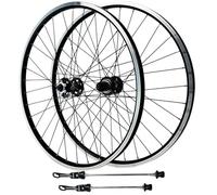 Ruedas De Bicicleta MTB 26 27,5 29 Pulgadas Rueda De Bicicleta Freno De Disco/V 32 Agujeros Aleación De Aluminio Llanta Rueda Delantera Y Trasera 100/135 Mm QR 7-11s Cassette(Schwarz,27.5inch)