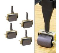 Ruedas de cama con bloqueo para cargas pesadas, juego de 4 piezas que soportan hasta 1400 libras con base estable y mejora de altura