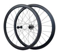 Ruedas De Carbono For Bicicleta Carretera 700C, Llanta For Cubierta, Freno V-Brake, 38/50 Mm, Juego Ruedas Competición, 28" Ancho, Radios 45#, 1830 G, Acabado Mate(38MM)
