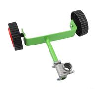 Ruedas de corte ajustables, rueda de soporte para cortacésped para desbrozadora de eje recto de 26 mm, 28 mm, con soporte de metal ajustable en altura (rueda auxiliar de 26 cm)