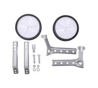 Ruedas de Entrenamiento de Bicicleta para niños, Juego de Ruedas de Entrenamiento de Bicicleta de Alta Resistencia, Ruedas de Soporte auxiliares de plástico de Acero Ajustables (Gris)