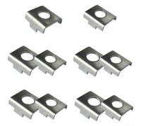 Ruedas de entrenamiento de bicicleta Soporte vertical 23mm 25mm Soporte de hierro para niños Estabilizadores de bicicleta Kit de montaje individual Plata 10pcs
