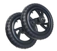Ruedas de Entrenamiento para Bicicleta para niños, 2 Piezas de Ruedas de Entrenamiento de Repuesto de plástico, Equilibrio de 12 Pulgadas y Juguetes para niños pequeños, llanta Que no se pincha, Negr