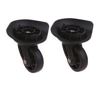 Ruedas de equipaje para maleta, una hilera, ruedas giratorias para reparación, ruedas giratorias resistentes, 1 par, color negro, 1