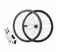 Ruedas De Freno C/V 700C Juego De Ruedas De Bicicletas De Carretera 38/50mm Llantas De Cubierta De Carbono, para Neumáticos 23-50C, 100/130mm QR, 7-12 Velocidades, HG(Labeled,38mm-Clincher)