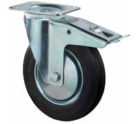 Ruedas De Goma 125Mm Con Freno 115X85Mm 100Kg De Capacidad De Carga