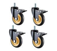 Ruedas de goma para muebles de mesa, con ruedas giratorias, paquete de 4 (color: C, tamaño: 75 mm)