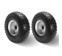 Ruedas de goma sólida 4.10/3.50-4, neumático de 10 pulgadas y rueda sin planos, rueda de repuesto para carritos de jardín, carretilla, carrito de volquete, camión de mano, carretilla, carro de jardín