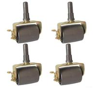 Ruedas de marco de cama con vástago de metal y diseño de funda de enchufe para una mejor holgura y estabilidad en camas de plataforma y cimientos