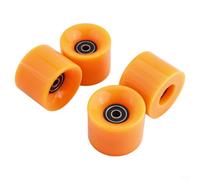 Ruedas de monopatín 60mm 78A con rodamientos ABEC-9 Set (naranja) | Rodamientos de acero ABEC-9, diseño a prueba de polvo, uso en todo tipo de clima, aceleración suave, patinaje en la calle