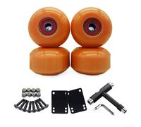 Ruedas de monopatín 95A, ruedas de monopatín de parque, con rodamientos ABEC 9 compatibles con cubiertas y camiones de monopatín de doble patada, 4 unidades de 52 x 32 mm (N)